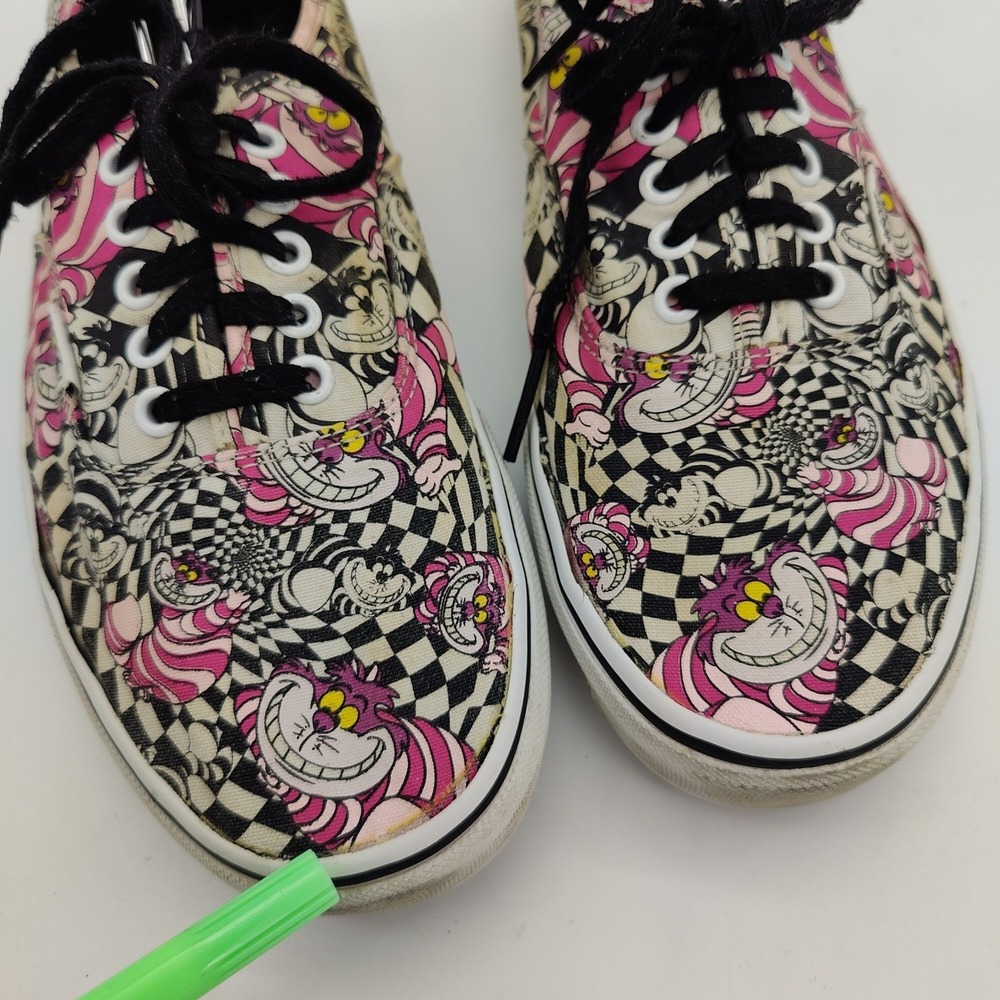 Vans x Disney Grunge Skater Alice in Wonderland Cheshire Cat Checker M 10 W 11.5 - Picture 8 of 16